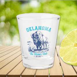 Vaso De Chupito Oklahoma The Sooner State Vintage Bison