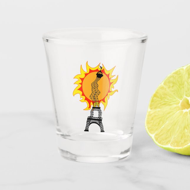 Vaso De Chupito Ola de calor europea (Anverso)