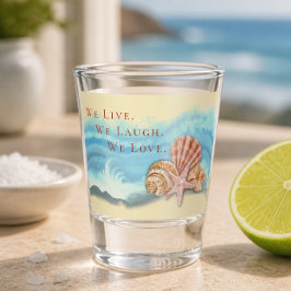 Vaso De Chupito Ola Romántica Azul del Océano y Favor de Boda de C