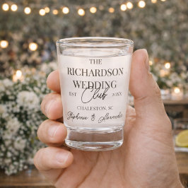 Vaso De Chupito Old Money Social Club Custom Wedding Merch Favor