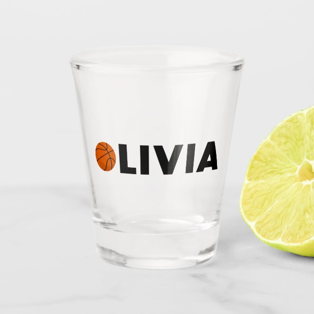 Vaso De Chupito Olivia Basketball (Anverso)