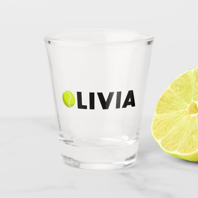 Vaso De Chupito Olivia Tennis (Anverso)