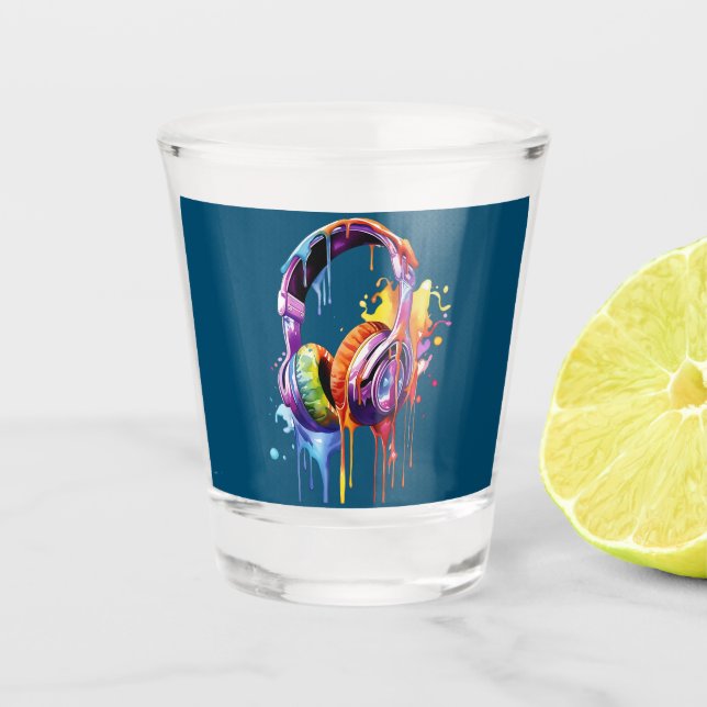 Vaso De Chupito Ondas de sonido de verano (Anverso)