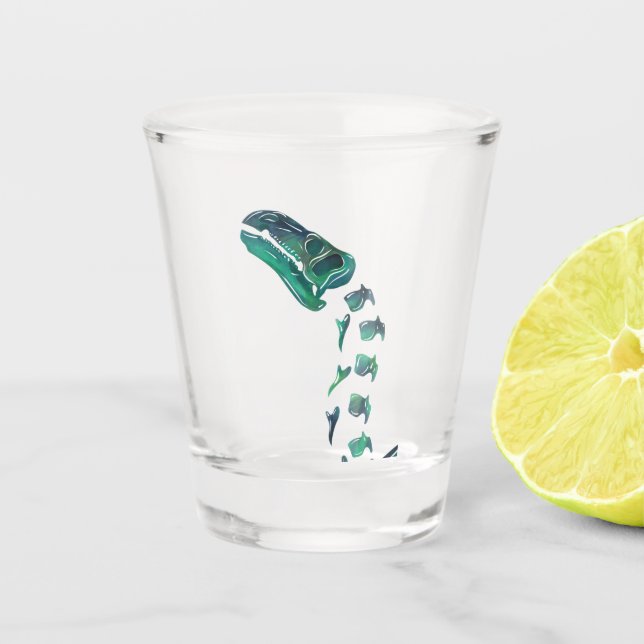 Vaso De Chupito Óptico Iguanodon Dinosaurio (Anverso)