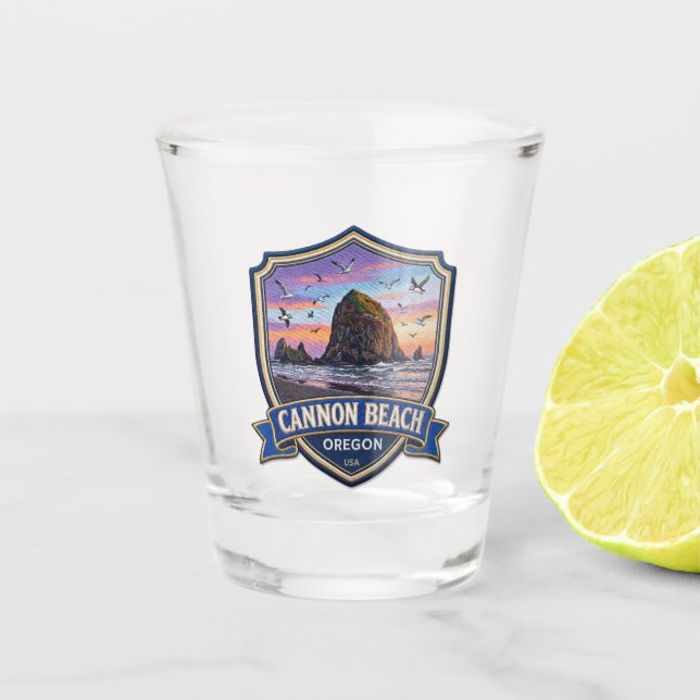 Vaso De Chupito Oregon Cannon Beach Oregon (Anverso)