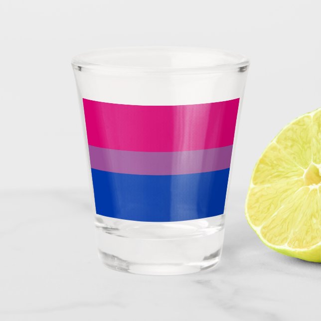 Vaso De Chupito Orgullo bisexual (Bandera Bi) (Anverso)