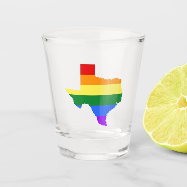 Vaso De Chupito Orgullo gay| Arcoiris de Texas (Anverso)