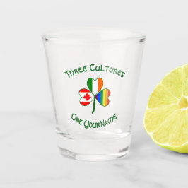 Vaso De Chupito Orgullo gay Bandera canadiense irlandesa Shamrock 