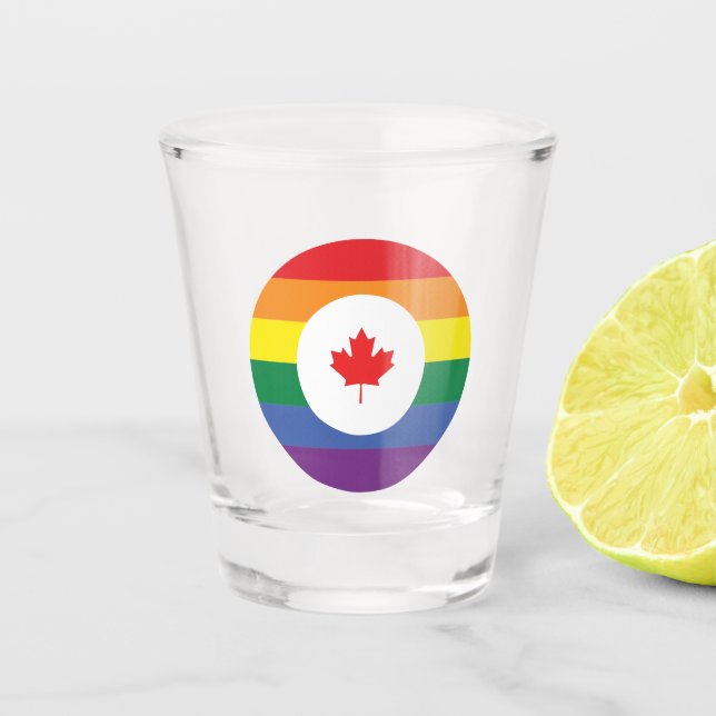 Vaso De Chupito Orgullo gay de Canadá (Anverso)
