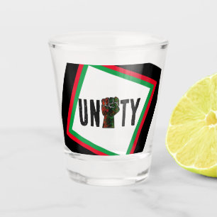 Vaso De Chupito orgullo negro bandera panafricana roja verde puño