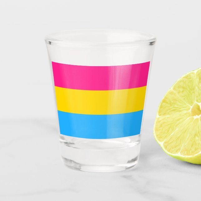 Vaso De Chupito Orgullo Pansexual (Bandera Pan) (Anverso)