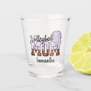 Vaso De Chupito Orgullosa Voleibol Mamá - Sirviendo Apoyo