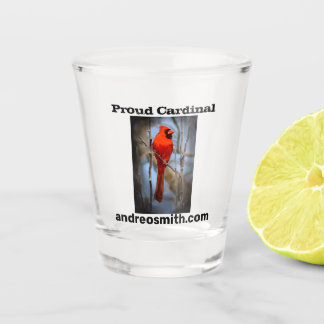 Vaso De Chupito Orgulloso Cardenal - Vidrio de disparo