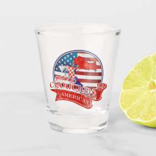 Vaso De Chupito Orgulloso croata-estadounidense