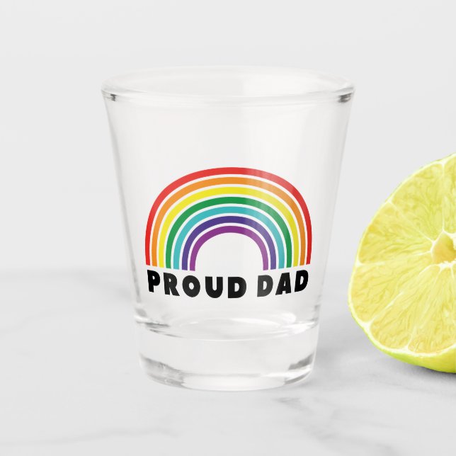 Vaso De Chupito Orgulloso padre arcoiris (Anverso)