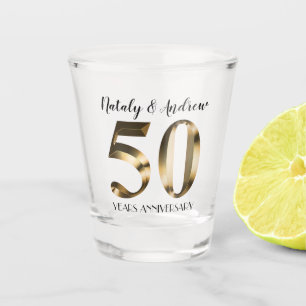 Vaso De Chupito Oro metálico 50 aniversario Boda