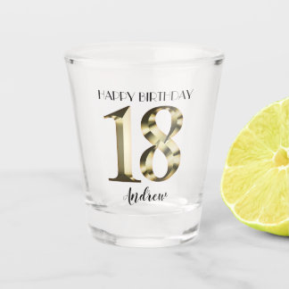 Vaso De Chupito Oro metálico de 18 años