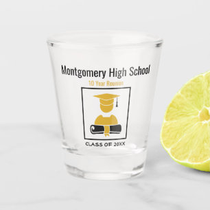 Vaso De Chupito Oro negro de encargo de la reunión de la High