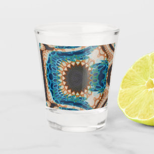 Vaso De Chupito Oro turquesa Sol Southwestern Art