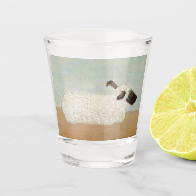 Vaso De Chupito Oveja (por Milton Avery) (Anverso)