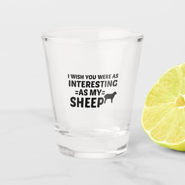 VASO DE CHUPITO OVEJAS INTERESANTES (Anverso)