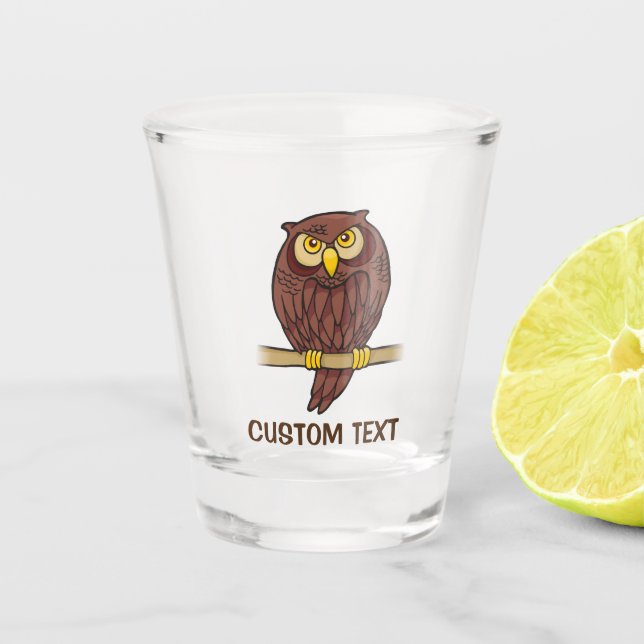 Vaso De Chupito Owl Personalizado (Anverso)