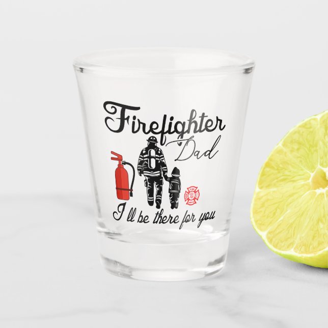 Vaso De Chupito Padre bombero | Regalos del Día del Padre (Anverso)