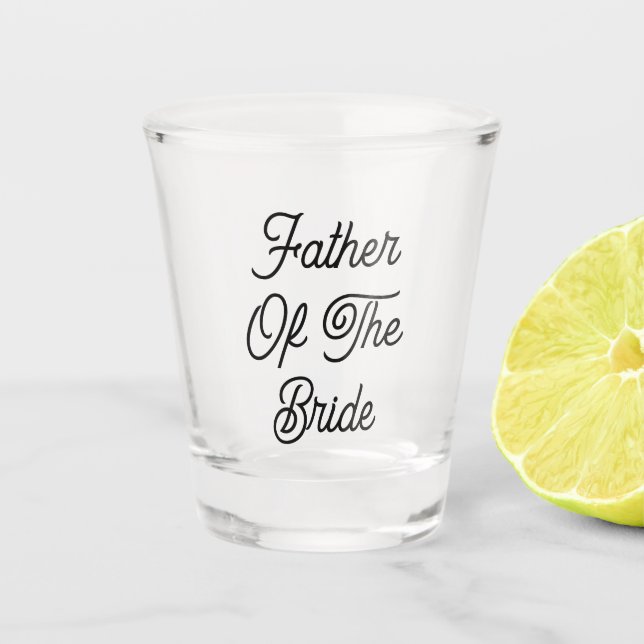 Vaso De Chupito Padre De La Novia Boda Favor De Regalo Elegante (Anverso)