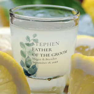 Vaso De Chupito Padre del Boda de la vegetación del Eucalipto del 