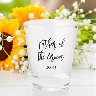 Vaso De Chupito Padre del Novio Negro Blanco