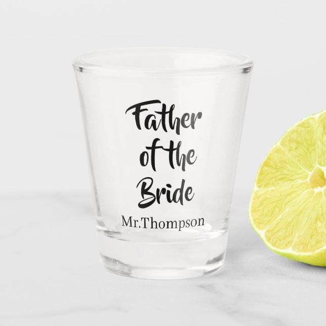 Vaso De Chupito Padre del regalo de padre de novia casada (Anverso)