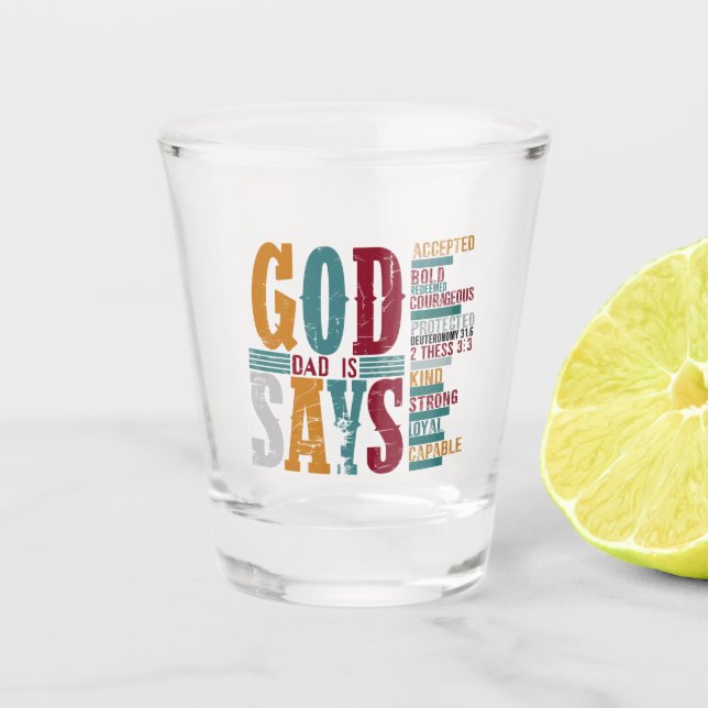 Vaso De Chupito Padre Dios dice (Anverso)