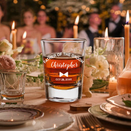 Vaso De Chupito Padre Moderno del Novio Boda Personalizada