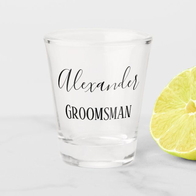 Vaso De Chupito Padrino de boda personalizado (Anverso)