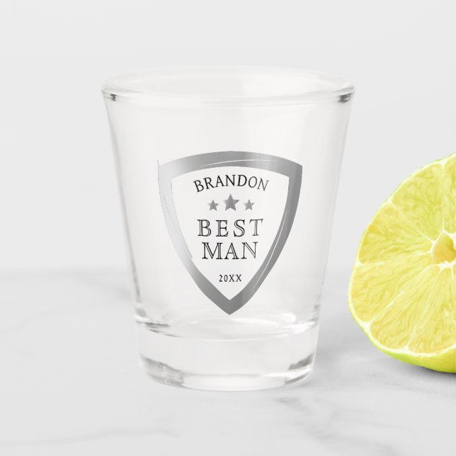 Vaso De Chupito Padrino Escudo de Plata (Anverso)