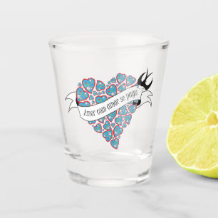 Vaso De Chupito Paga amor con amor, proverbio portugués ilustrado