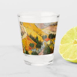 Vaso De Chupito Paisaje con House y PloughmaVincent van Gogh