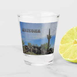 Vaso De Chupito Paisaje de Arizona Saguaro Cactus Foto Keepsake