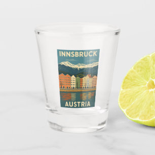Vaso De Chupito Paisaje de Retro Vintage Travel Innsbruck Austria