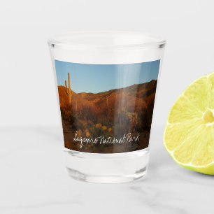 Vaso De Chupito Paisaje del desierto de Saguaro Sunset I Arizona