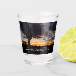 Vaso De Chupito Paisaje del desierto Saguaro Sunset III Arizona