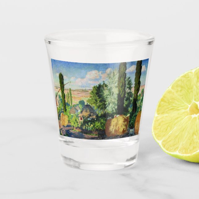 Vaso De Chupito Paisaje ucraniano (granjas rurales) (arte de Ucran (Anverso)