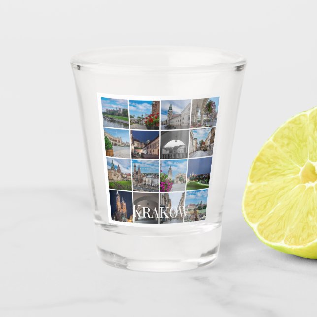 Vaso De Chupito Paisajes del casco antiguo de Cracovia, Polonia (Anverso)