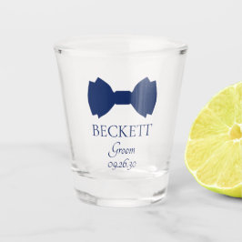 Vaso De Chupito Pajarita Azul para el Novio 