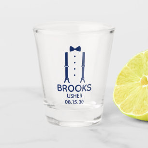Vaso De Chupito Pajarita Azul para el ujier