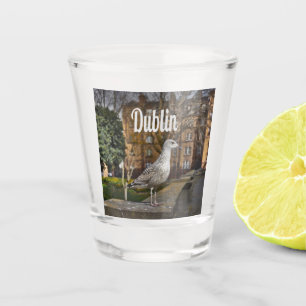 Vaso De Chupito Pájaro de Dublin Irlanda en la pared de ladrillo