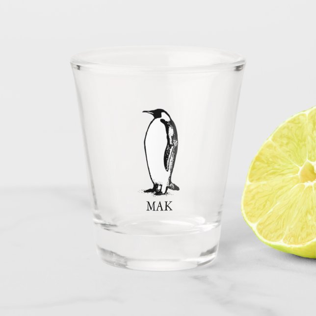 Vaso De Chupito pájaro del emperador del pingüino polar (Anverso)