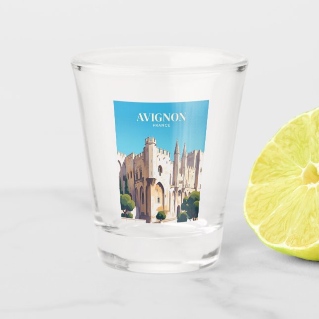 Vaso De Chupito Palais des Papes Francia (Anverso)