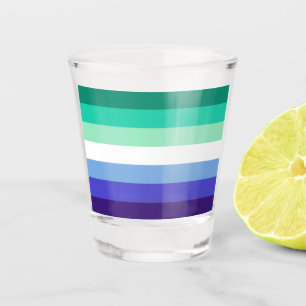 Vaso De Chupito Paleta de la bandera de hombres gays trans-inclusi