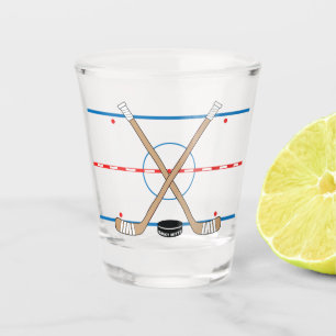 Vaso De Chupito Palillos del hockey sobre hielo del centro del
